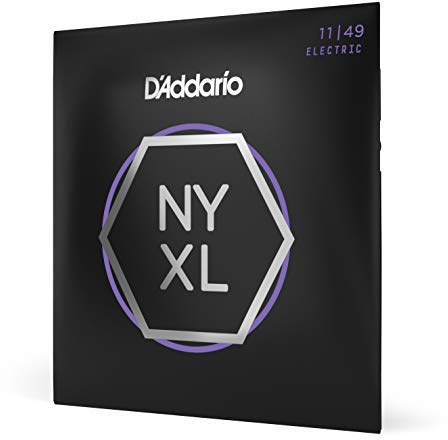 D'Addario Electric Guitar Strings, NYXL Nickel Plated, NYXL1149, Medium Gauge 11-49, 6-String Set, Pack of 1