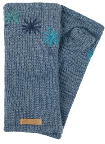 McRon Damen Gestrickte Pulswärmer Floris Jeansblau 193