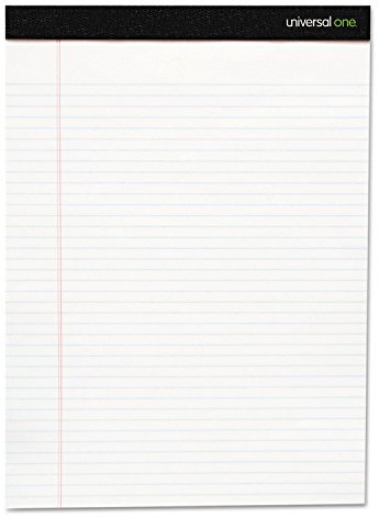 Universal 30730 Premium linierte Schreibblöcke, weiß, 8,5 x 11,75, legal/breit, 50 Blatt, 12 Blöcke