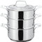 Stellar 16cm 3 Tier Steamer Set, Stainless Steel, Silver