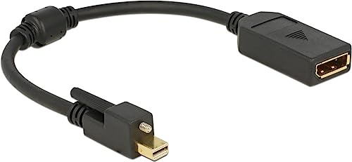 Delock 62638 DisplayPort-Kabel - DisplayPort (Mini DisplayPort, DisplayPort-Kabel, männlich, männlich, Gold, Schwarz)