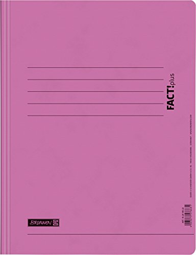 Brunnen 102010522 FACT!plus Chemise à spirales en carton Format A4 Rose