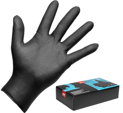 APP Quartz Q-GRIP Guanti Monouso in Nitrile 8mil Ultra Spessi, 50 Pezzi, L