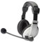 DIGITUS Auriculares Multimedia estéreo Cerrados - micrófono Ajustable - Control de Volumen Integrado - 2 Tomas de 3,5 mm - Cable de 1,8 m de Longitud - Negro/Gris