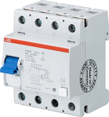 FI-Schutzschalter 4P,TypB+,40A,30mA ABB FI F204B40/0,03