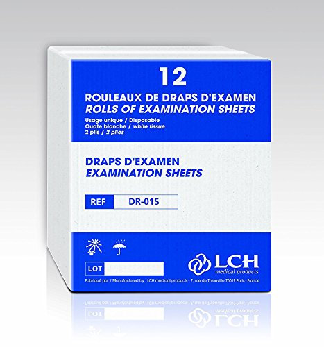 LCH – Draps d’Examen – Résistants – Absorption Optimale – Pré-Découpés tous les 38 cm – Largeur 50 cm – Livraison par Rouleaux de 12