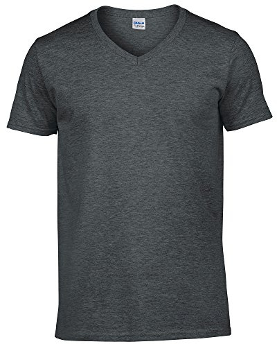 Gildan Men's Soft Style V-Neck T Shirt T - Shirt (Pack of 1)