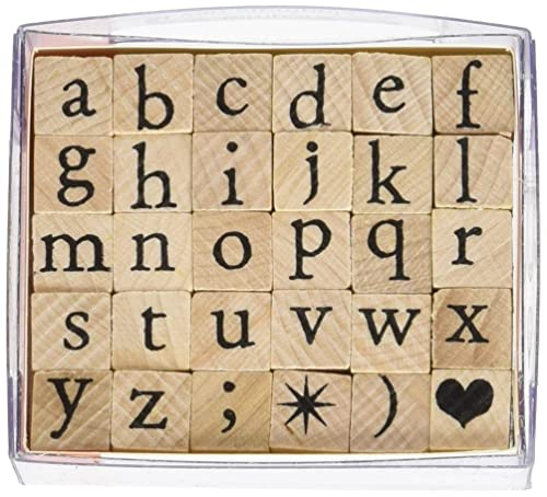 Artemio 1 cm Alphabet Kleinbuchstaben Briefmarken Set, Beige, 1 cm x 1cm