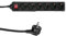 REV Steckdosenleiste - Mehrfachsteckdose 6-Fach mit beleuchtetem Schalter zum Stromsparen, Kabel 1,4m, max. 3500W, schwarz