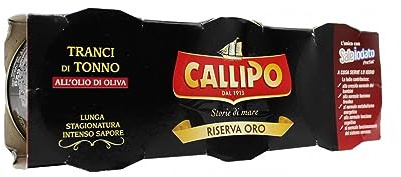 Callipo - Riserva Oro - Tranci di Tonno all'Olio di Oliva - Tin - 3 x 80g