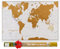 Weltkarte Zum Rubbeln mit Geschenkröhre in Deutsch - X-Large - 84x59 cm - Maps International - Über 50 Jahre in der Kartenherstellung - Kartografische Details mit Länder- und Staatsgrenzen