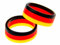 MTS care Fan Ringe Fingerringe Fan Schmuck Deutschland schwarz/rot/gold für Damen und Herren Set mit 2 Stück (66)