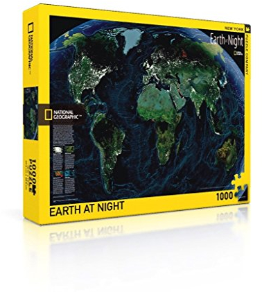 New York Puzzle Company - National Geographic Earth at Night - 1000 Piece Jigsaw Puzzle