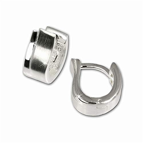 SilberDream Ohrringe Damen-Schmuck 925er Echt Silber Creolen Welle SDO305 Silber Creole