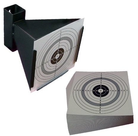 Trichterkugelfang / Kugelfang für Luftgewehr, Luftpistole und Softair - shoot-club24 SET mit 10 Zielscheiben 14x14cm