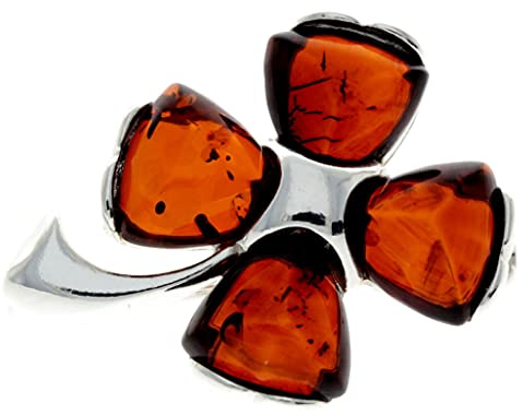 SilverAmber - GL819C - Broche Femme - Ambre - Argent 925/1000