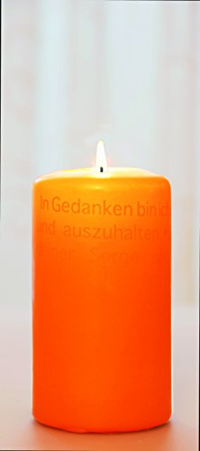 Wortlicht Kerze Du bist nicht allein, honig
