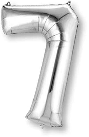 Amscan Anagram 2798701 - Number 7 Silver Foil Balloon - 32