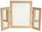 Reflex Sales & Marketing Ltd. Small Self Standing Dressing Table Mirror with Mirrored Wings - Oak Effect