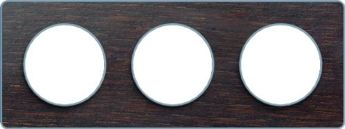 Schneider Electric SC5S53C806P Plaque 3 postes Odace Touch Wengé Liseré alu