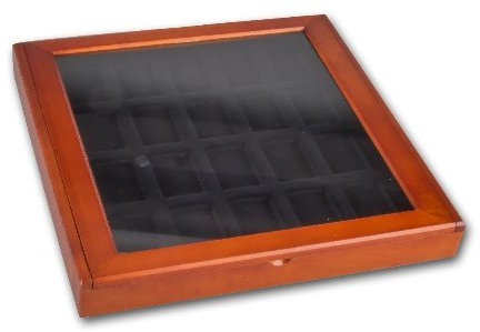 Feuerzeug-Sammlervitrine für 20 Zippo Feuerzeuge Rosenholz - 98708