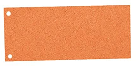 Esselte Trennstreifen aus Karton, 1/3 A4, 100 Stück, Überbreite, orange, 100% recyceltes Papier, 20999