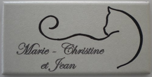 GUIZZO Creart - Targa Personalizzata Nomi/Via in Ceramica, Targhetta Personalizzata Modificabile con Numero Civico Esterno, Targhetta Porta Ingresso Personalizzata Made in Italy, 15x7H cm, Panna