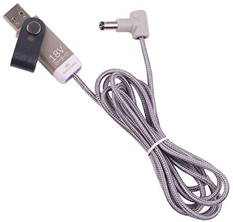 MyVolts Ripcord-USB-Ladekabel mit 18V DC Ausgangsstecker kompatibel mit AMT SS-30 Effektpedal
