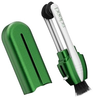 Carbon Klean Peeps Eyeglass Lens Cleaner - Efficient and Durable Carbon Microfiber Technology - Exclusively Used by NASA - 500 Uses (Green Soft Touch)