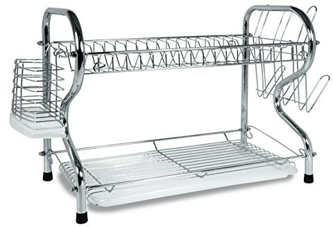 Better Chef , 16-Inch, Chrome Plated, R-Shaped, Rust-Resistant, 2-Tier Dishrack