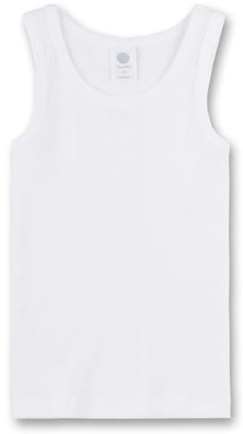 Sanetta Jungen Unterhemd Shirt ohne Arm Tank Top Basic - Weiß
