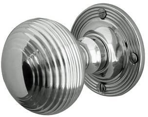 PC Reeded mortice knob