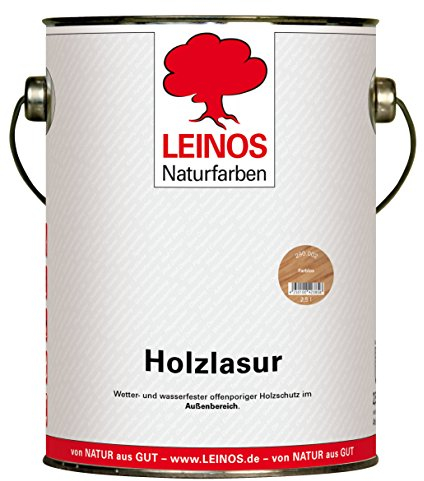 LEINOS 260 Holzlasur für Außen 002 Farblos 2,5 L – Wetterbeständiger Holzschutz auf Naturöl-Basis – Transparent, Lösemittelfrei & Atmungsaktiv – Für Fassaden, Zäune & Gartenmöbel