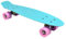 Charles Bentley 55,9 cm Kinder-Skateboard aus Kunststoff im 70 er Vintage-Look, in Aqua mit rosa Räden, in 11 erhältlich