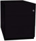 BISLEY Rollcontainer Note mit Griffleiste, 3 Universalschubladen, Metall, 633 Schwarz, 56.5 x 42 x 49.5 cm