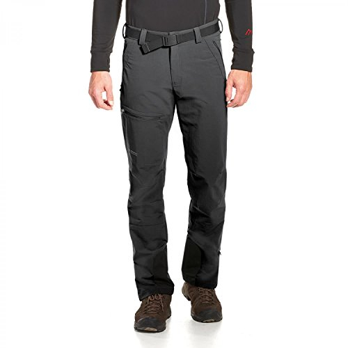 Maier Sports Naturno, Herren Wanderhose, Wasserabweisende Outdoorhose für Trekking und Hiking, PFC-frei, mSTRETCH Tec 4 & Dryprotec, Schwarz, 52 (W36/L32)