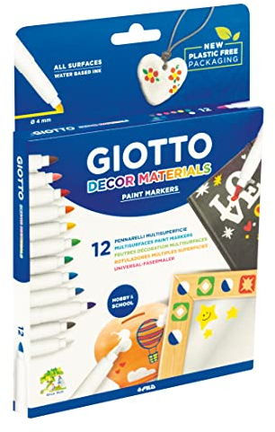 GIOTTO Decor Materials, Fasermaler, 12 sortierte Farben