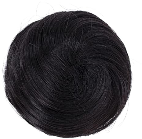 CAISHA 100% ECHTHAAR DUTT Sabrina Hochsteckfrisuren Haarteil Haarknoten Hepburn DUTT Sabrina Haargummi Naturschwarz H311f