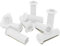 10 x blanco taladro timloc Vent de metal para rejilla de ventilación redonda, de tracción Pared, prestados paredes