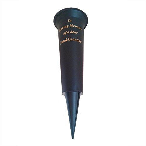 In Loving Memory of a dear Nan & Grandad grave flower vase funeral spike pot