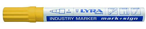 LYRA Industriemarker Lackmarker fein 1–4mm gelb 1 Stk. | permanent, schnell trocknende Tinte