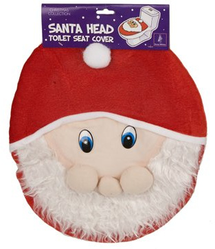 CONCEPT4U® Novelty - Funky - Fancy Santa Head Christmas/XmasToilet Seat - Lid Cover