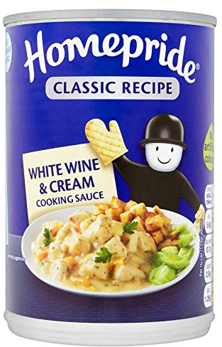 Homepride White Wine & Cream Cooking Sauce, 400 g Can (Pack of 1)