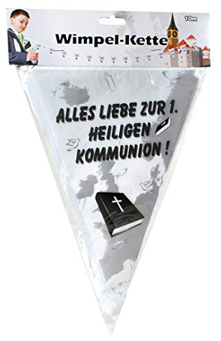 Wimpelkette Alles Liebe zur 1. Heiligen Kommunion, ca. 10 Meter