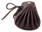 Anders, Petite bourse porte-monnaie en cuir avec bouton pression, Marron Cuir