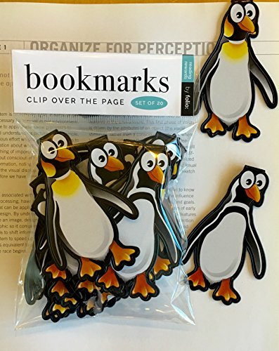 Lesezeichen Clip Over The Page, Pinguin, 20 Stück
