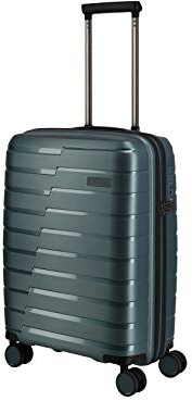 travelite 4-Rad Handgepäck Koffer mit TSA Schloss erfüllt IATA-Bordgepäckmaß, Gepäck Serie AIR BASE: Funktionaler Hartschalen Trolley im coolen Look, 075347-25, 55 cm, 37 Liter, eisblau
