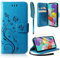 AROYI Coque Compatible avec Galaxy A51, Retro Design PU Etui Housse en Cuir Portefeuille de Protection [Fonction Stand Video] [Porte Carte Credit Ticket] Flip Case pour A51 (Bleu)