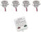 VBLED 4er Set 1W Mini-Einbauspot leuchtet vorne & seitlich 3000K LED-Mini Kleine Deckenleuchte Einbaustrahler Einbauleuchte Deckenleuchte Einbauleuchte Einbaustrahler Inkl. LED Trafo 12V DC