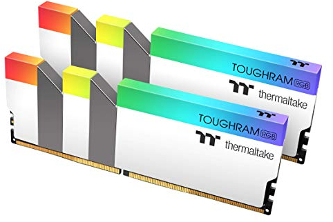 Thermaltake TOUGHRAM RGB Bianco DDR4 4400MHz 16GB (8GB x 2) 16,8 milioni di colori RGB Alexa/Razer Chroma/5V Scheda madre Syncable R022D408GX2-4400C19A